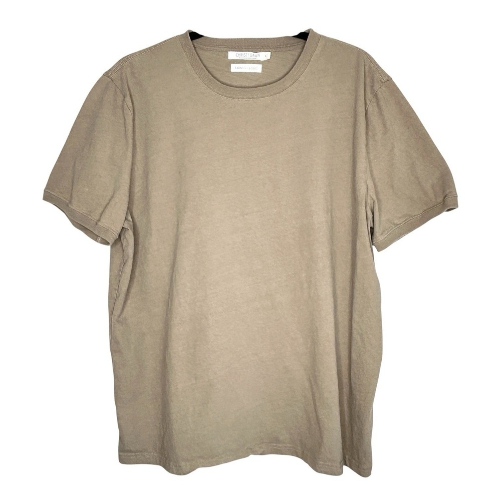 Christy Dawn Regenerative Cotton Short Sl T Shirt Top Large Minimalist Crewneck